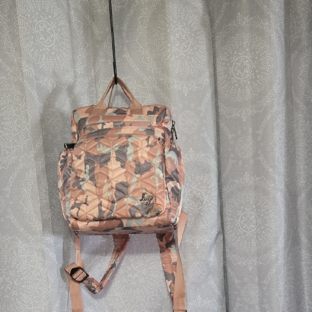 Lug Women's Backpack in Pink and Gray Camo